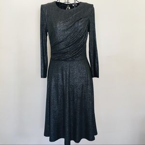 Spense NWT Long Sleeve Foil Draped Dress Womens XS